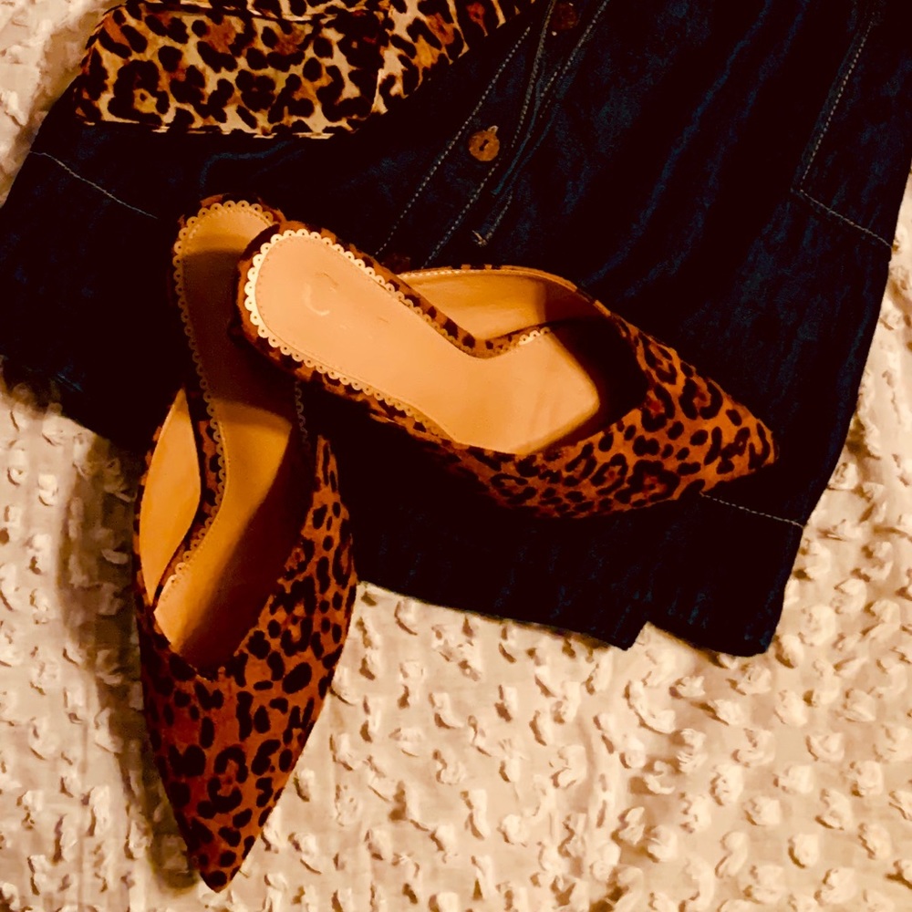 Cute!! Cheetah Print Kitten Heel Size 8